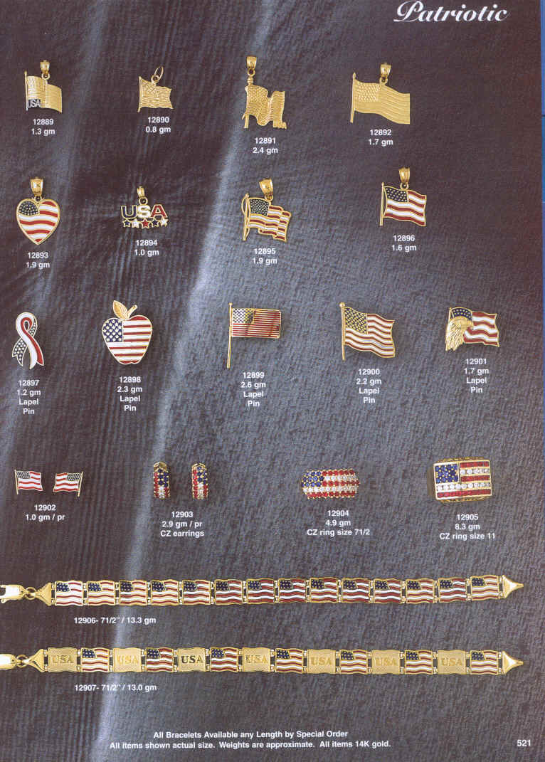 gold flags flag pins flag bracelets